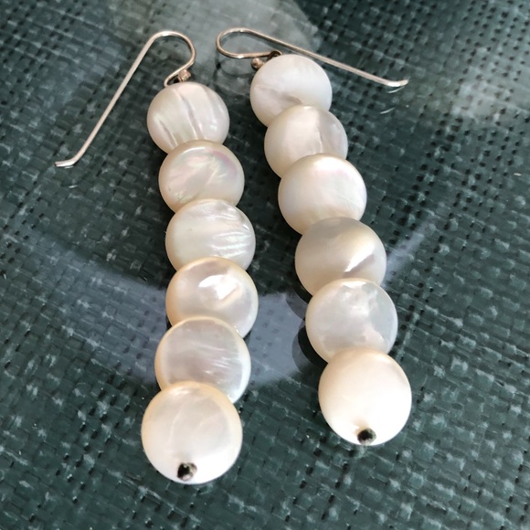 Ann Lightfoot Mother of Pearl Earrings - Picture 3 of 3